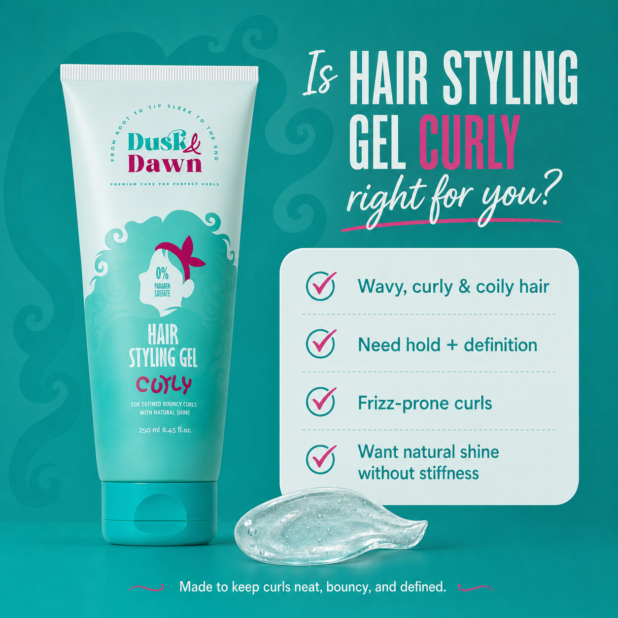Hair Styling Gel Curly