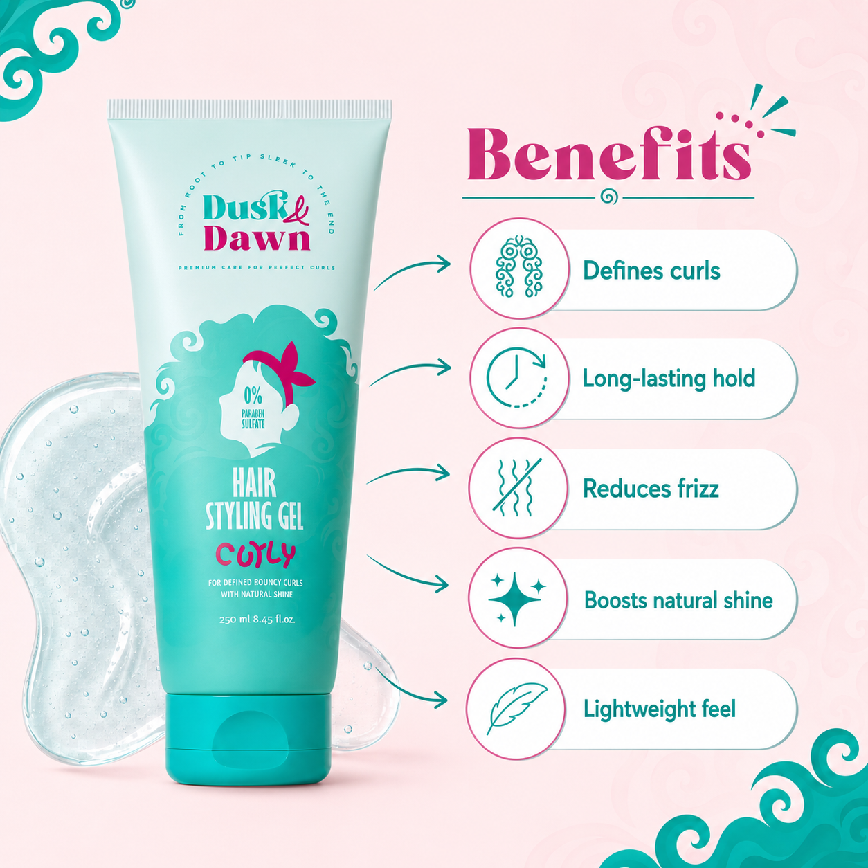 Hair Styling Gel Curly